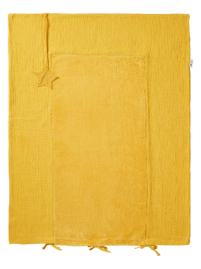 Housse de matelas à langer 100% coton Jaune - Kiabi
