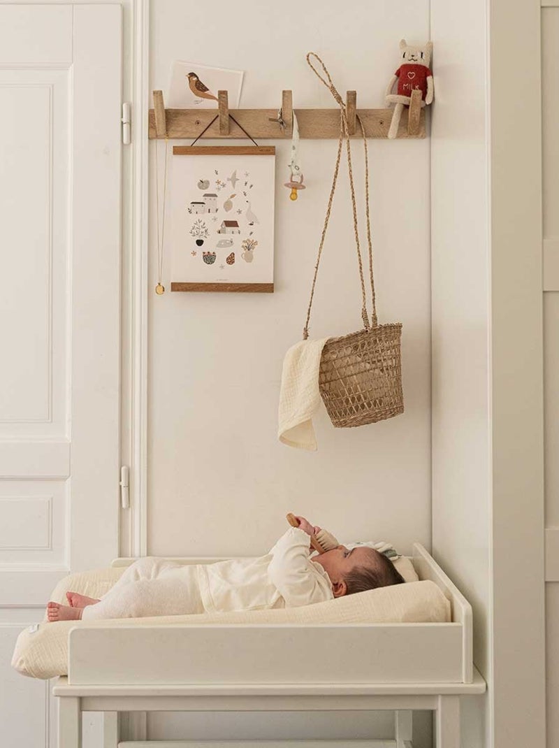 Housse de matelas à langer + 2 langes made in France Ecru - Kiabi