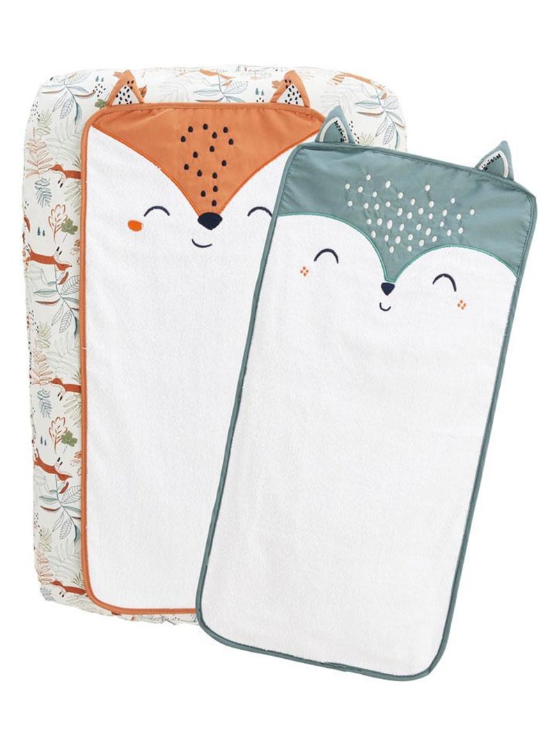 Housse de matelas à langer + 2 tapis de change Montreal Ecru - Kiabi