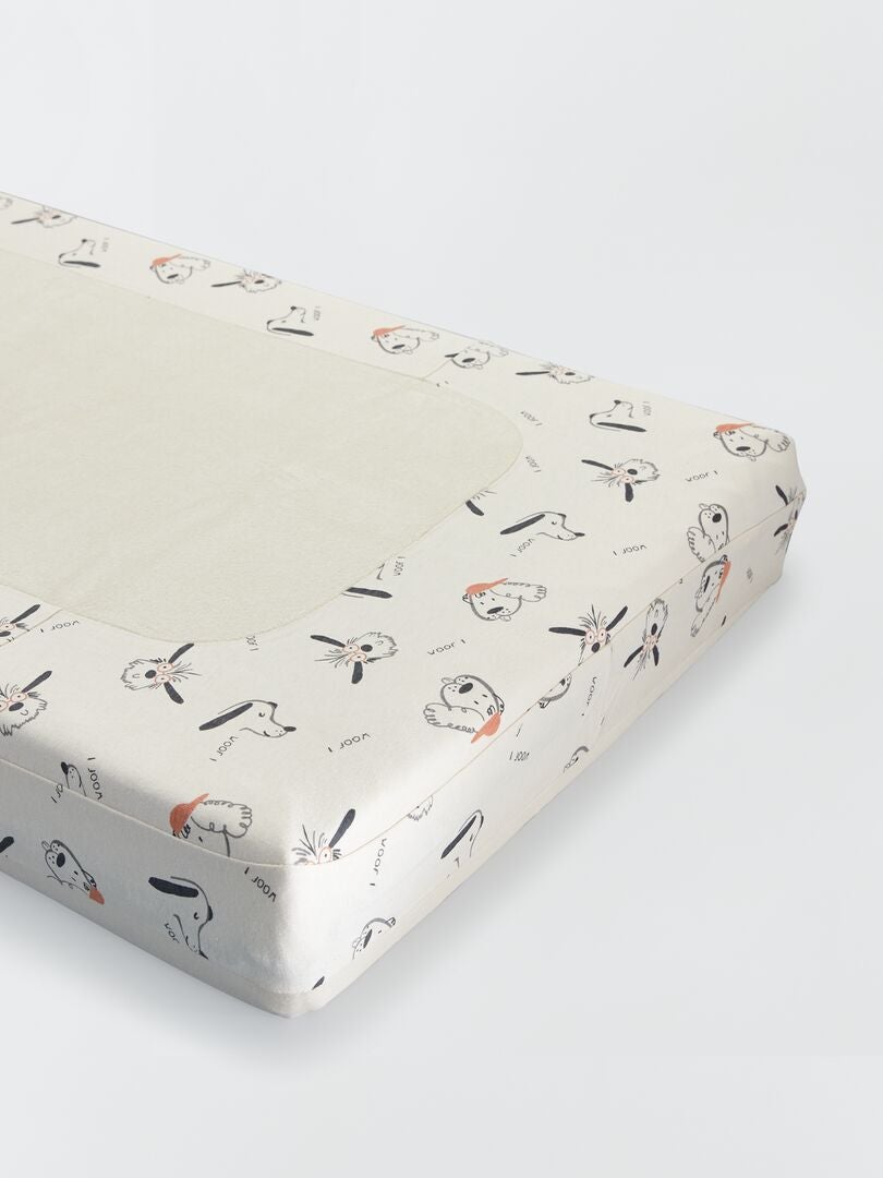 Housse de matelas à langer Blanc 'dog' - Kiabi