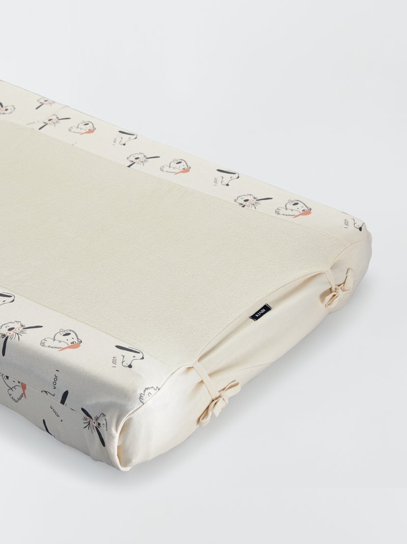 Housse de matelas à langer Blanc 'dog' - Kiabi