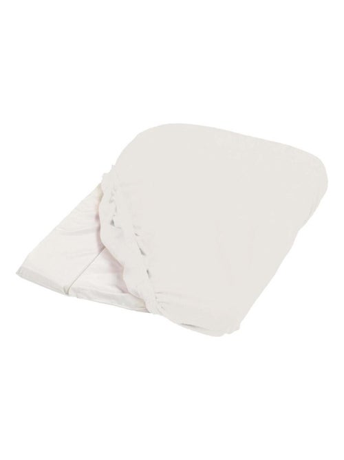 Housse de matelas à langer blanc éponge  50x75cm - Kiabi