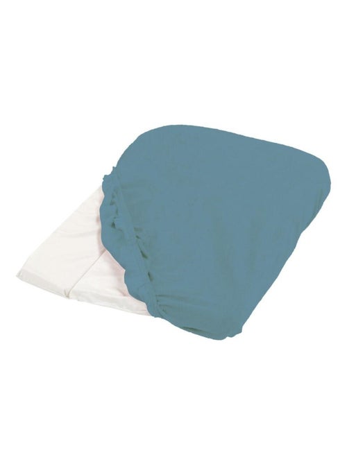 Housse de matelas à langer bleu canard éponge  50x75cm - Kiabi