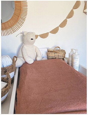 Housse de matelas à langer cassonade éponge 50x75cm