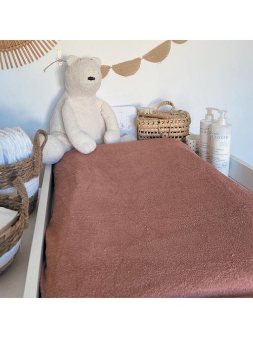 Housse de matelas à langer cassonade éponge 50x75cm - Kiabi