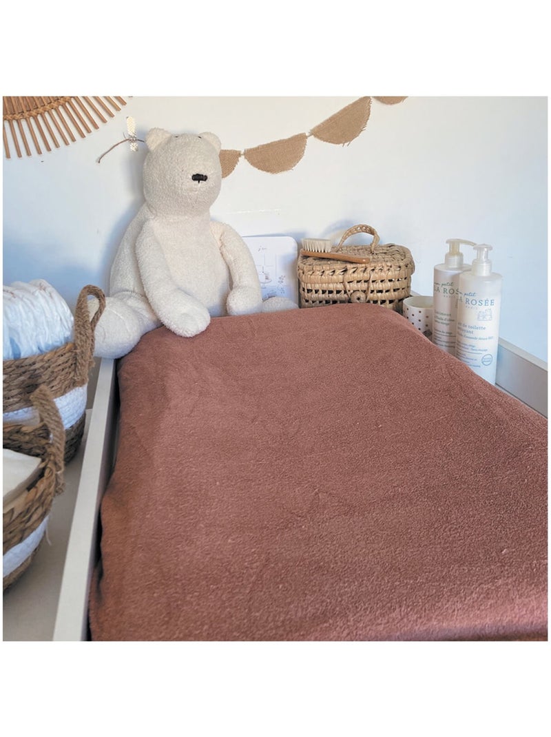 Housse de matelas à langer cassonade éponge 50x75cm Orange - Kiabi