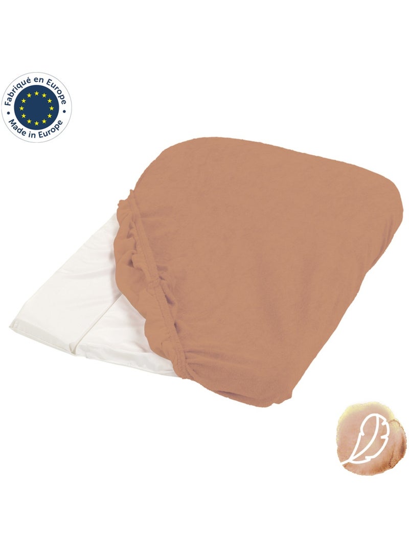 Housse de matelas à langer cassonade éponge 50x75cm Orange - Kiabi