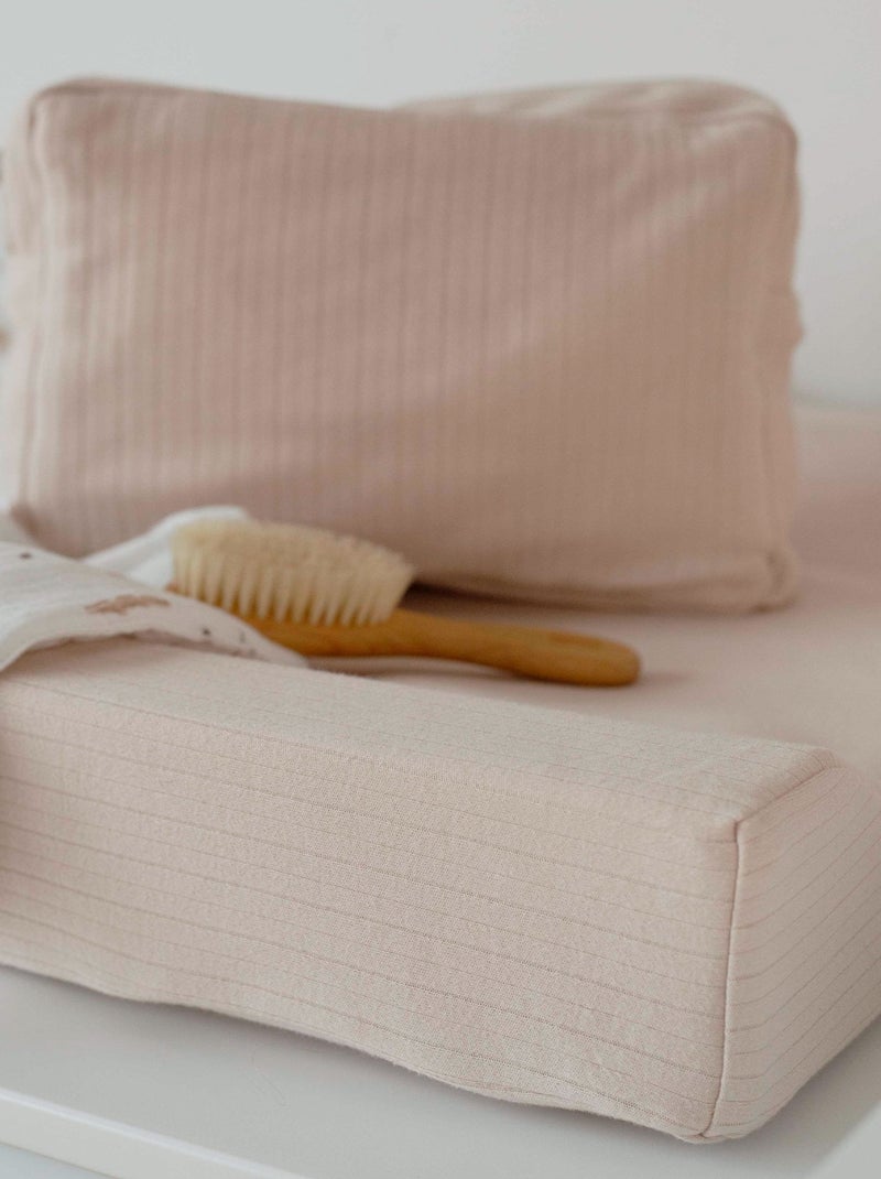 Housse de matelas à langer en coton Beige - Kiabi