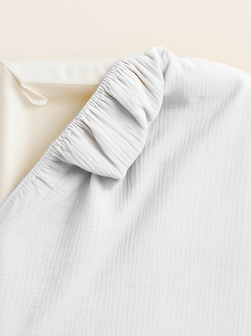 Housse de Matelas à Langer en Coton Bio Blanc - Kiabi