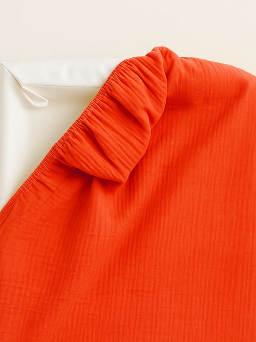 Housse de Matelas à Langer en Coton Bio Fraise - Kiabi