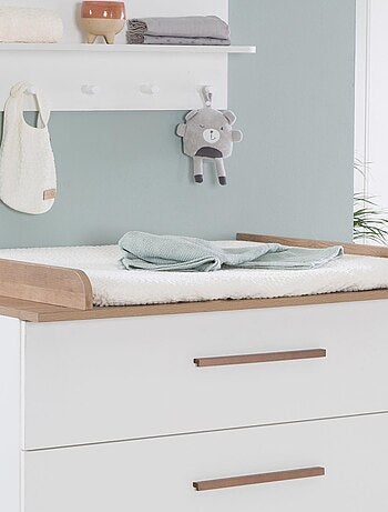 Housse de matelas à langer en coton bio motif pois en relief 'ROBA' 'Seashells'