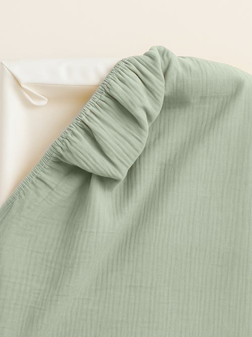 Housse de Matelas à Langer en Coton Bio Vert - Kiabi