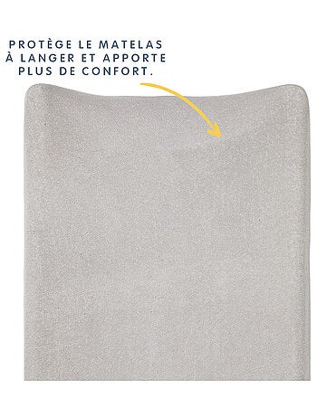 Housse de matelas à langer en éponge 50x70 cm Taupe - Babycalin
