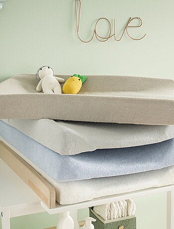 Housse de matelas à langer en éponge 50x70 cm Taupe - Babycalin