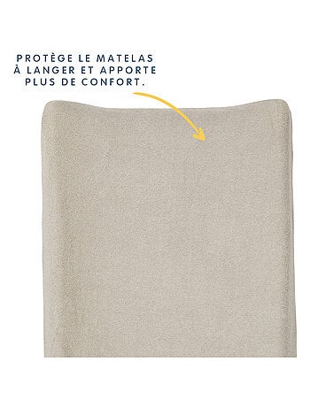Housse de matelas à langer en éponge 50x70 cm Taupe - Babycalin