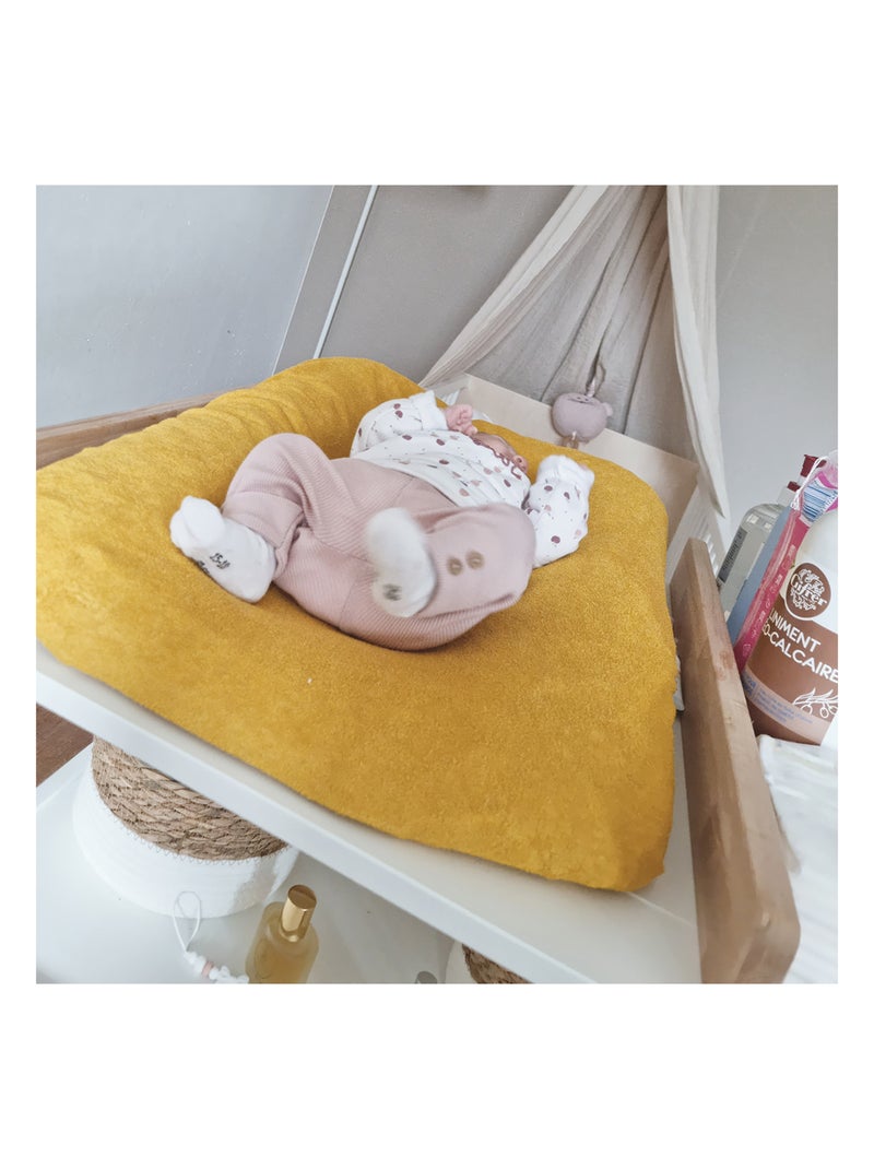 Housse de matelas à langer en éponge Moutarde - Babycalin Jaune moutarde - Kiabi