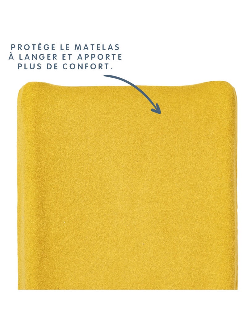 Housse de matelas à langer en éponge Moutarde - Babycalin Jaune moutarde - Kiabi