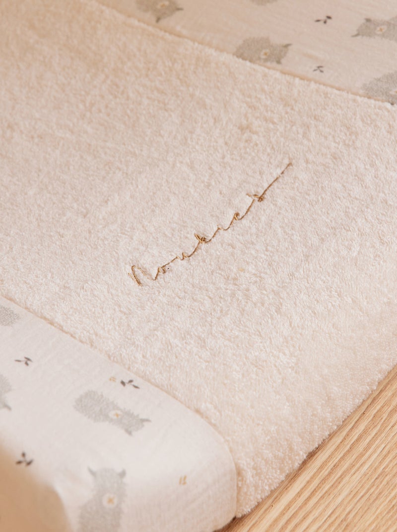 Housse de matelas à langer en éponge Noukie's Ecru - Kiabi