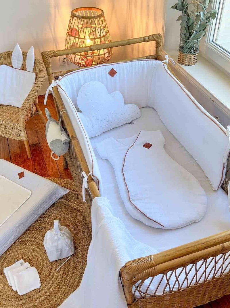 Housse de matelas à langer en gaze de coton, Jeanne SEVIRA KIDS Blanc - Kiabi