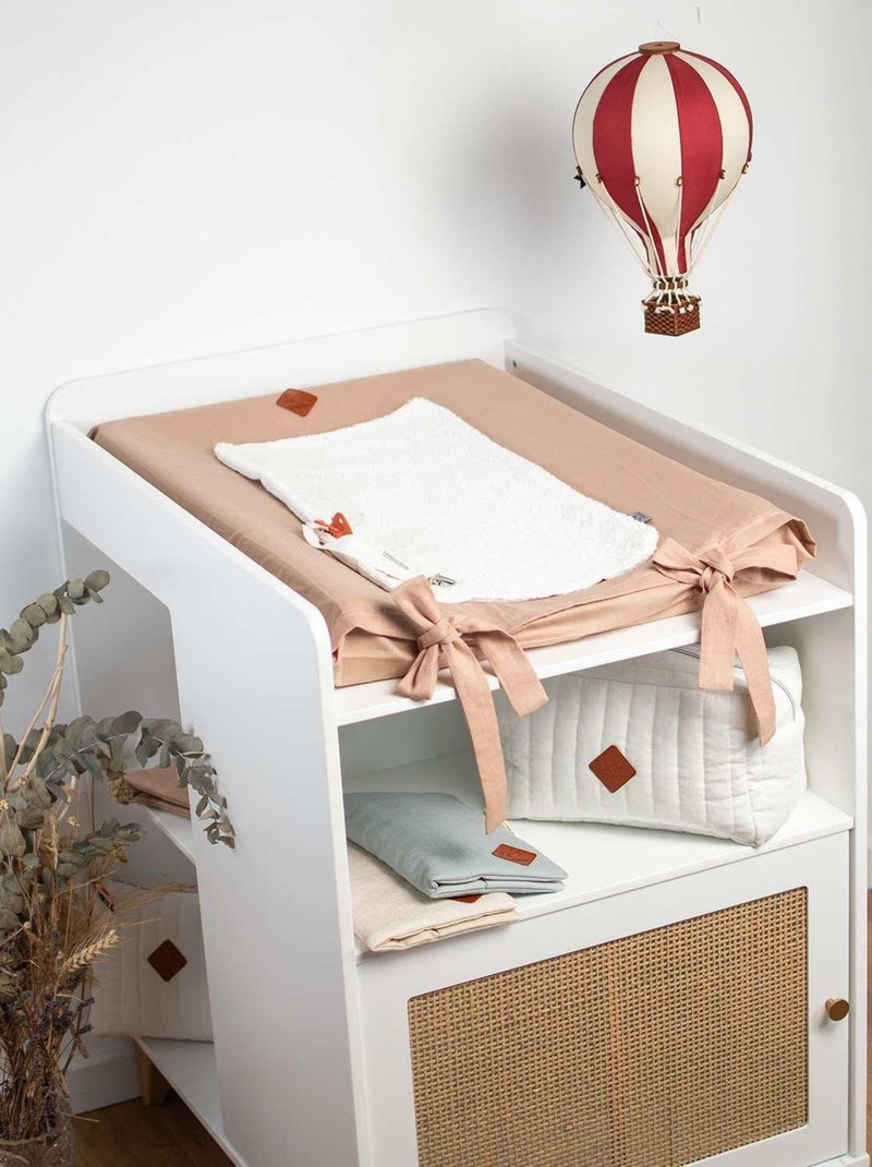 Housse de matelas à langer en Lin Lavé SEVIRA KIDS Orange clair - Kiabi