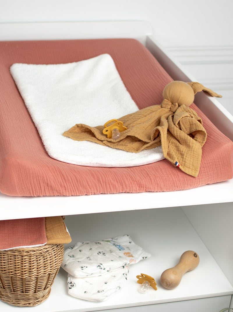 Housse de matelas à langer + éponge bambou, Jeanne SEVIRA KIDS Marron - Kiabi