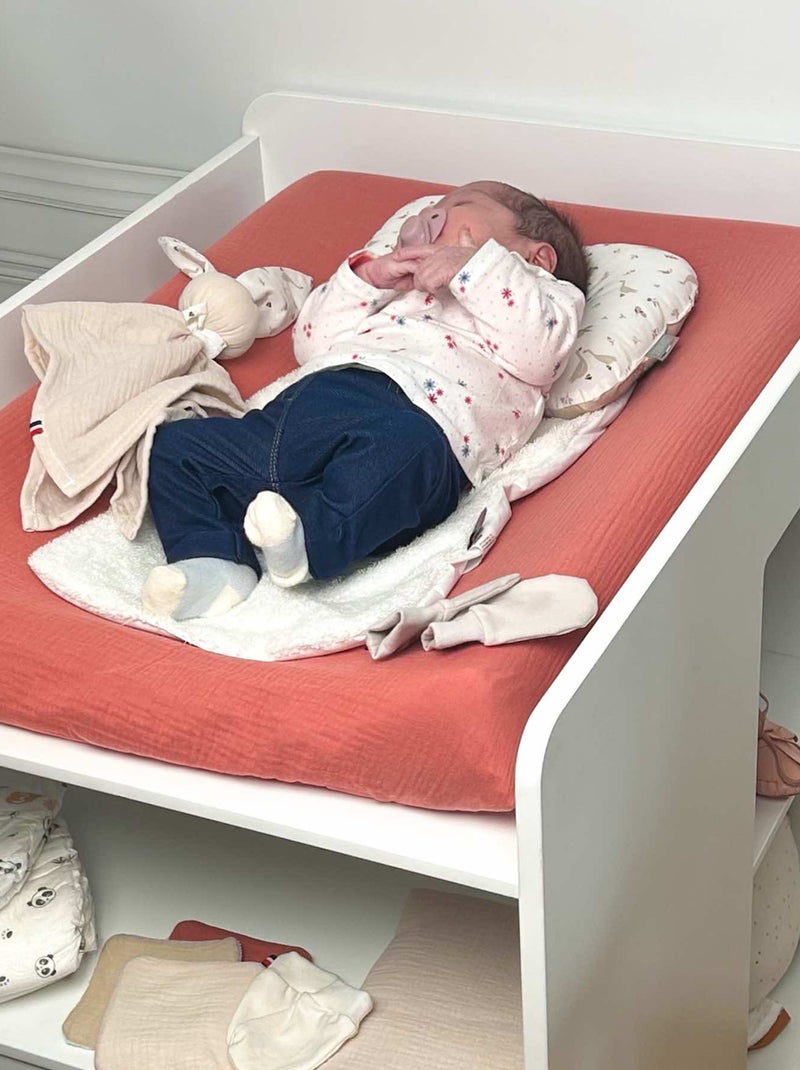 Housse de matelas à langer + éponge bambou, Jeanne SEVIRA KIDS Marron - Kiabi