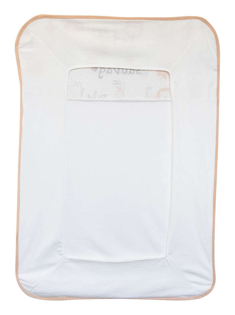 HOUSSE DE MATELAS A LANGER EPONGE Beige - Kiabi