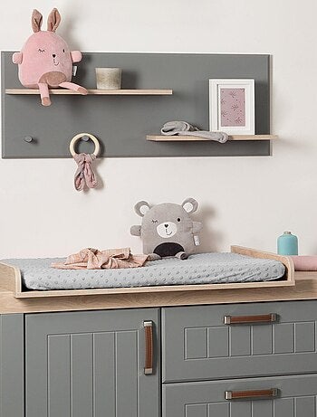Housse de matelas à langer en coton bio motif pois en relief 'ROBA' 'Seashells'
