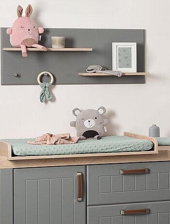 Housse de matelas à langer en coton bio motif pois en relief 'ROBA' 'Seashells'