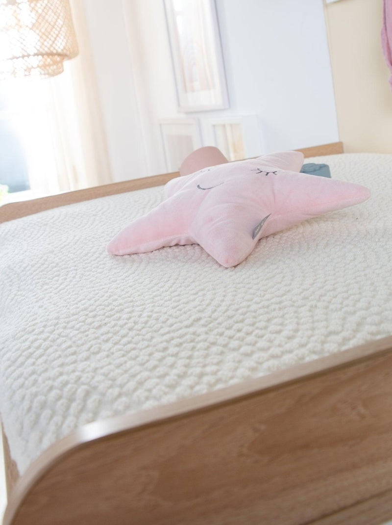 Housse de matelas à langer extensible en coton bio 'Seashells' ROBA Ecru - Kiabi