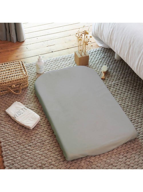Housse de matelas à langer gris éponge 50x75cm - Kiabi