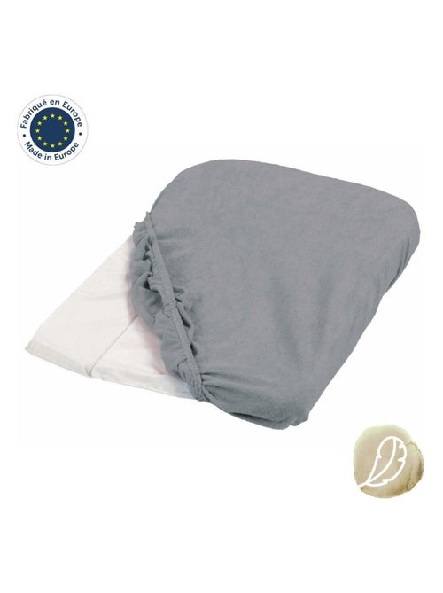 Housse de matelas à langer gris éponge 50x75cm - Kiabi
