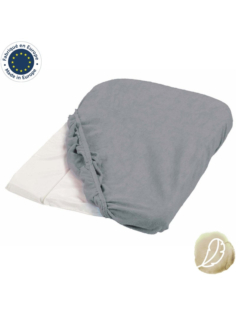 Housse de matelas à langer gris éponge 50x75cm Gris - Kiabi