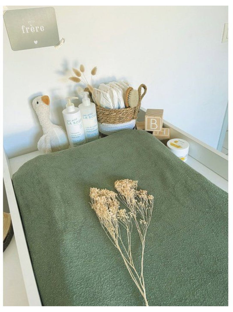 Housse de matelas à langer kaki éponge 50x75cm Kaki - Kiabi