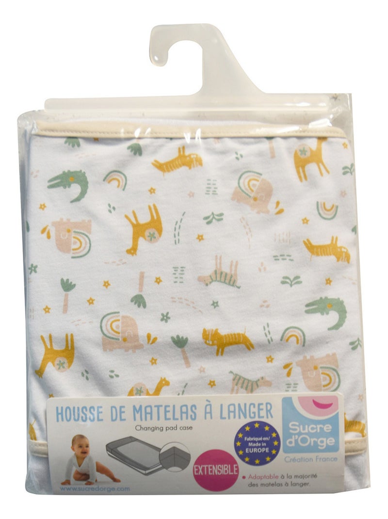 HOUSSE DE MATELAS A LANGER LOURY MAILLE Blanc - Kiabi