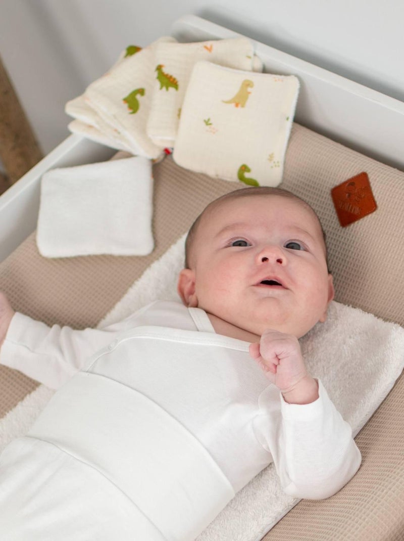 Housse de matelas à langer, Nid d'abeille SEVIRA KIDS Ecru - Kiabi