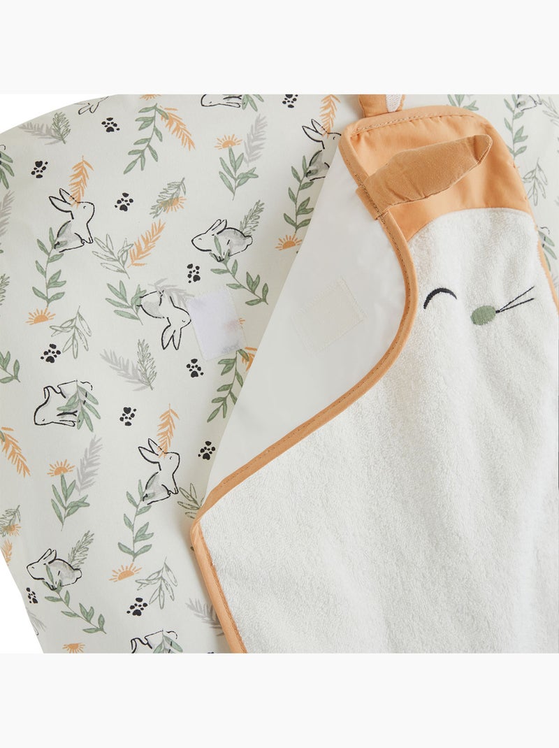 Housse de matelas à langer + tapis de change frimousse Ecru - Kiabi
