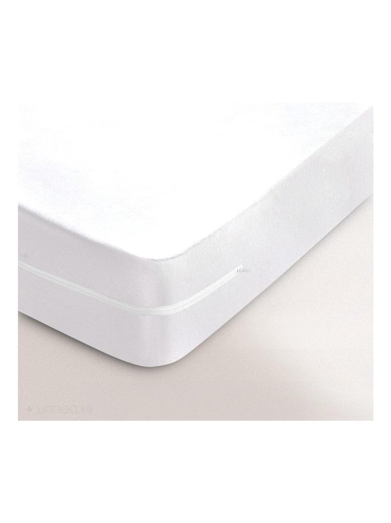 Housse de matelas ANTONIN Matelas 10 à 12 cm Blanc - Kiabi