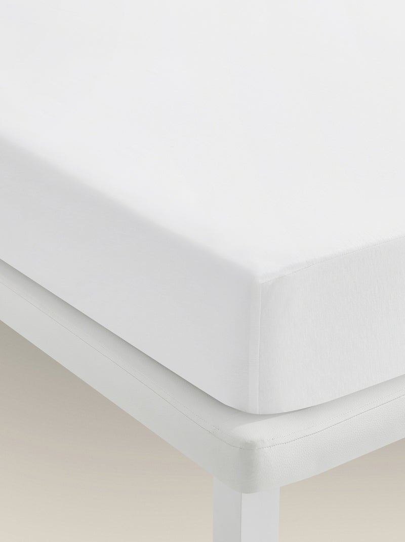 Housse de matelas imperméable et hyperrespirante en Lyocell Blanc - Kiabi