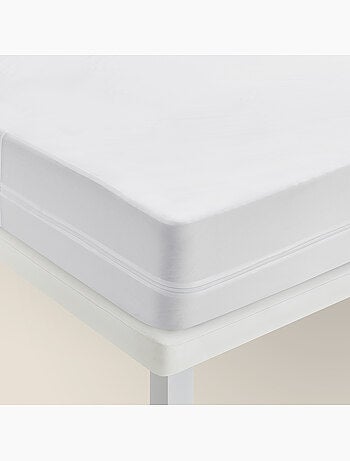 Housse de Matelas Imperméable et Respirante Silencieuse, Couvre 6 Faces, jusqu'à 34 cm