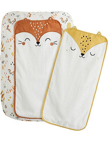 Housse de matelas ? langer + 2 tapis de change Merlin