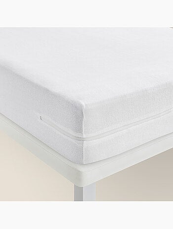 Housse de Matelas Respirante à l'Aloe Vera , Tissu Éponge Doux et Protection Intégrale