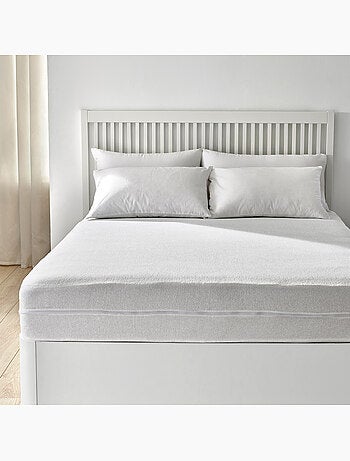 Housse de Matelas Respirante à l'Aloe Vera , Tissu Éponge Doux et Protection Intégrale