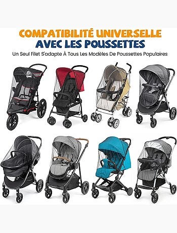 Housse de pluie transparente universelle pour poussette Orzbow