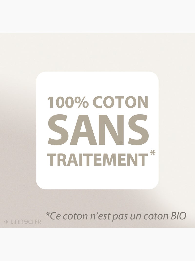 Housse de Protection d'oreiller AUBIN coton gratté 2 faces 220g/m² Blanc - Kiabi