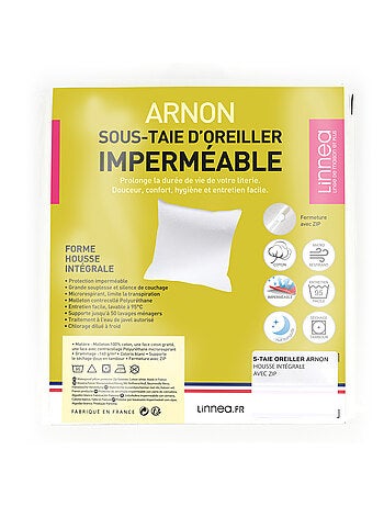 Housse de protection d'oreiller imperméable ARNON Fermeture éclair (Zip)