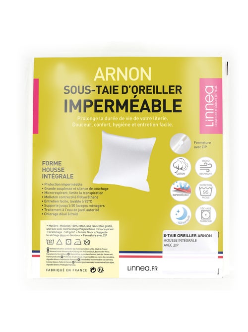 Housse de protection d'oreiller imperméable ARNON Fermeture éclair (Zip) - Kiabi