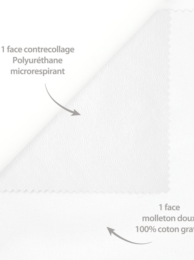 Housse de protection d'oreiller imperméable ARNON Rabat portefeuille Blanc - Kiabi