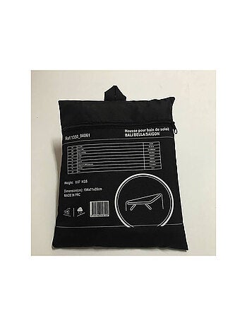 Housse de protection pour bain de soleil - 194 x 71 x 35 cm - Noir