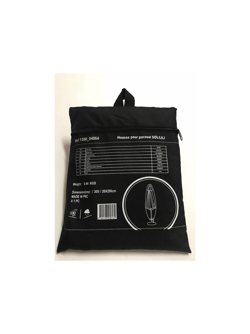 Housse de protection pour parasol - 20 x 250 cm - Noir Noir Noir - Kiabi